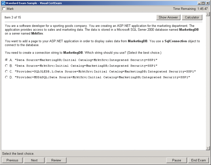 Visual CertExam Suite Screenshot